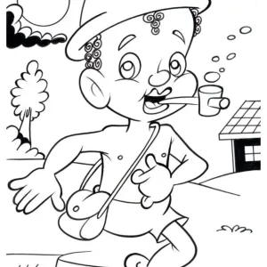 Desenho do Saci Pererê para colorir 8