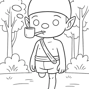 Desenho do Saci Pererê para colorir 10