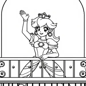 Desenho da Princesa Peach para colorir 1