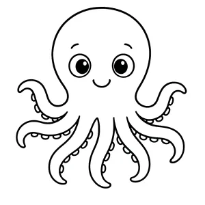 Desenho de polvo para colorir 1