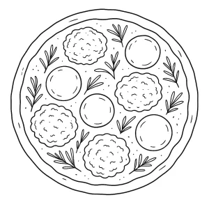 Desenho de pizza para colorir 1