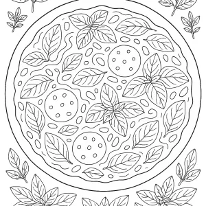 Desenho de pizza para colorir 2