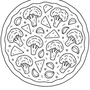 Desenho de pizza para colorir 3