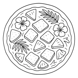 Desenho de pizza para colorir 5