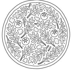 Desenho de pizza para colorir 7