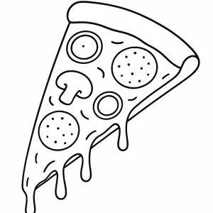 Desenho de pizza para colorir 8