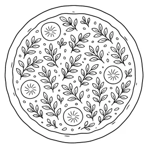 Desenho de pizza para colorir 9