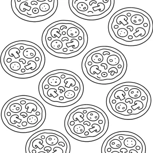 Desenho de pizza para colorir 10