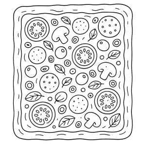 Desenho de pizza para colorir 11