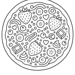 Desenho de pizza para colorir 13
