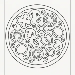 Desenho de pizza para colorir 15