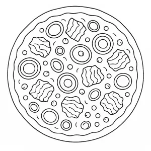 Desenho de pizza para colorir 16