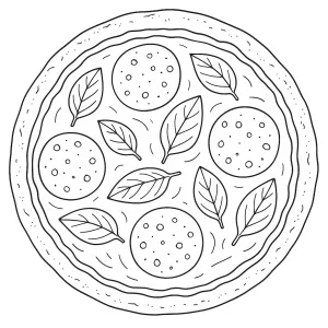 Desenho de pizza para colorir 17
