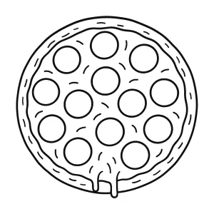 Desenho de pizza para colorir 18