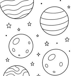 Desenho de planetas para colorir 7
