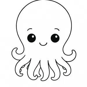 Desenho de polvo para colorir 3