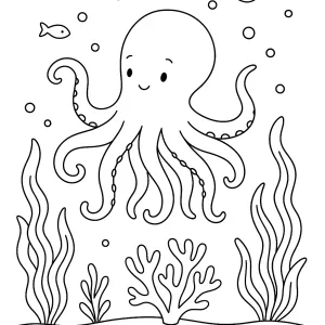Desenho de polvo para colorir 4