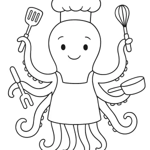 Desenho de polvo para colorir 14