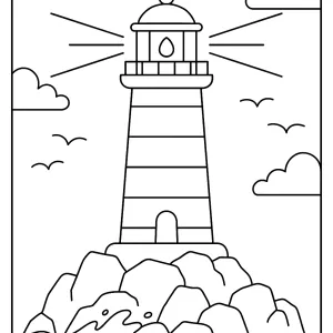 Desenho de praia para colorir 30