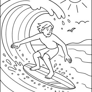 Desenho de praia para colorir 31
