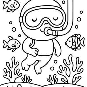 Desenho de praia para colorir 34