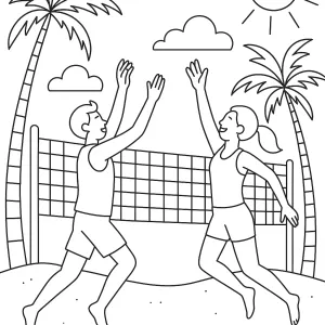 Desenho de praia para colorir 35