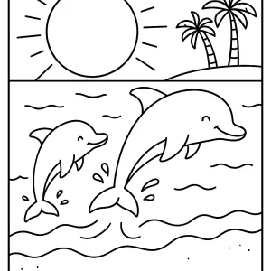 Desenho de praia para colorir 37