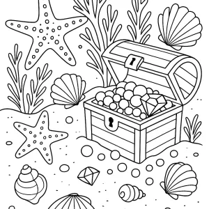Desenho de praia para colorir 42