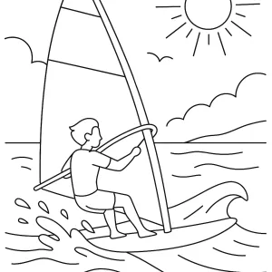 Desenho de praia para colorir 43