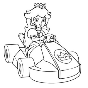 Desenho da Princesa Peach para colorir 3