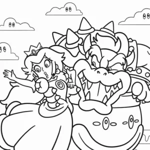 Desenho da Princesa Peach para colorir 4