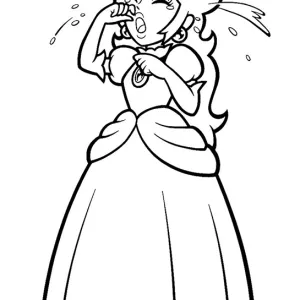 Desenho da Princesa Peach para colorir 5