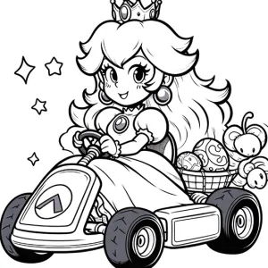 Desenho da Princesa Peach para colorir 6