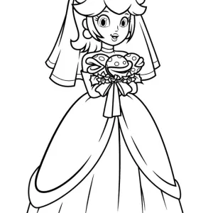 Desenho da Princesa Peach para colorir 8