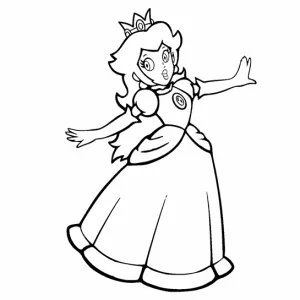 Desenho da Princesa Peach para colorir 11