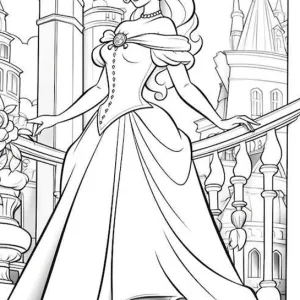 Desenho de princesa para colorir 47