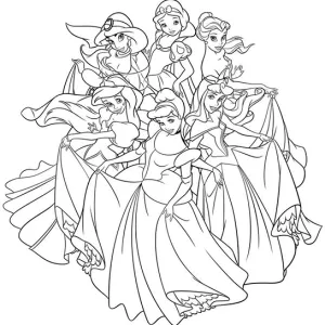 Desenho das Princesas Disney para colorir 49