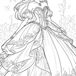 Desenho de princesa para colorir 50