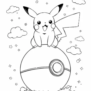 Desenho do Pikachu para colorir 22