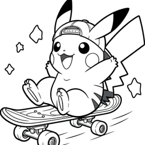 Desenho do Pikachu para colorir 23