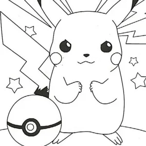 Desenho do Pikachu para colorir 24