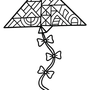 Desenho de papagaio de papel para colorir 2