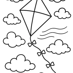 Desenho de papagaio de papel para colorir 3