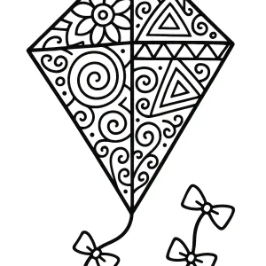 Desenho de papagaio de papel para colorir 4