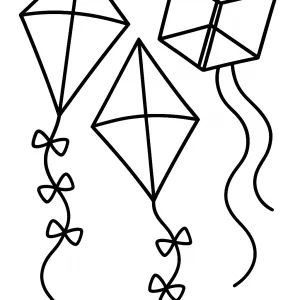Desenho de papagaio de papel para colorir 5