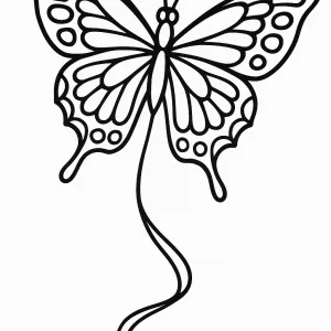 Desenho de papagaio de papel para colorir 7