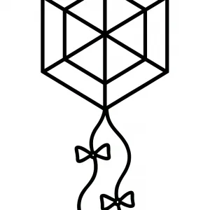 Desenho de papagaio de papel para colorir 8