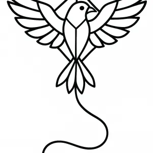 Desenho de papagaio de papel para colorir 10