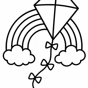 Desenho de papagaio de papel para colorir 13