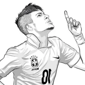 Desenho do Neymar para colorir 1
